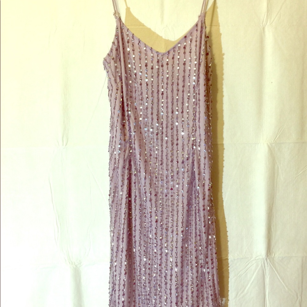 NWT tank  Pisarro Nights beaded sequined  dress